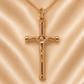 19.2K Portuguese Gold | Scroll Cross with Jesus Pendant