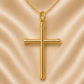 19.2K Portuguese Gold | Scroll Cross without Jesus Pendant