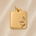 19.2K Portuguese Gold | Small Floral Cut out Pendant