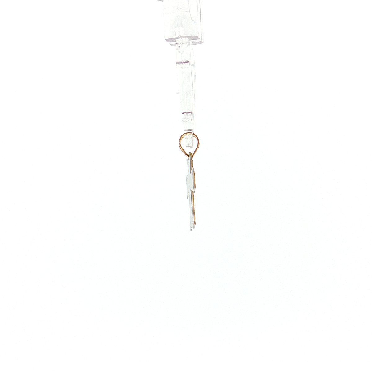 19.2K Portuguese Gold | Small Two Tone Cross in Cross Charm Pendant Side