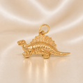 Gold dinosaur charm on a beige background 19.2K Portuguese Gold | Spinosaurus Dinosaur Charm