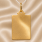 19.2K Portuguese Gold | Square Engravable Pendant