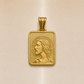 19.2K Portuguese Gold | Square Jesus Pendant