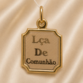 19.2K Portuguese Gold | Square Lca De Comunhao Pendant
