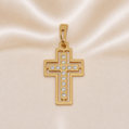 19.2K Portuguese Gold | Square Pave CZ Cross
