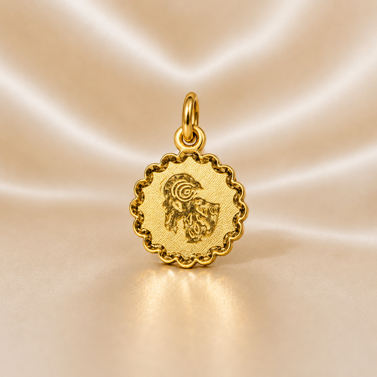 19.2K Portuguese Gold | Sunburst Zodiac Charms Ram Aries