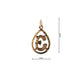19.2K Portuguese Gold Tear Drop Letters Letter "E" Measurements
