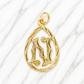 Gold pendant with a letter 'N' design on a white marble surface 19.2K Portuguese Gold | Tear Drop Letters