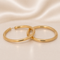 19.2K Portuguese Gold | Thick Hoops 1 5/8"D  3.5mm W