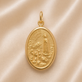 19.2K Portuguese Gold | Traditional Nossa Senhora do Rosário de Fátima Medal Pendant