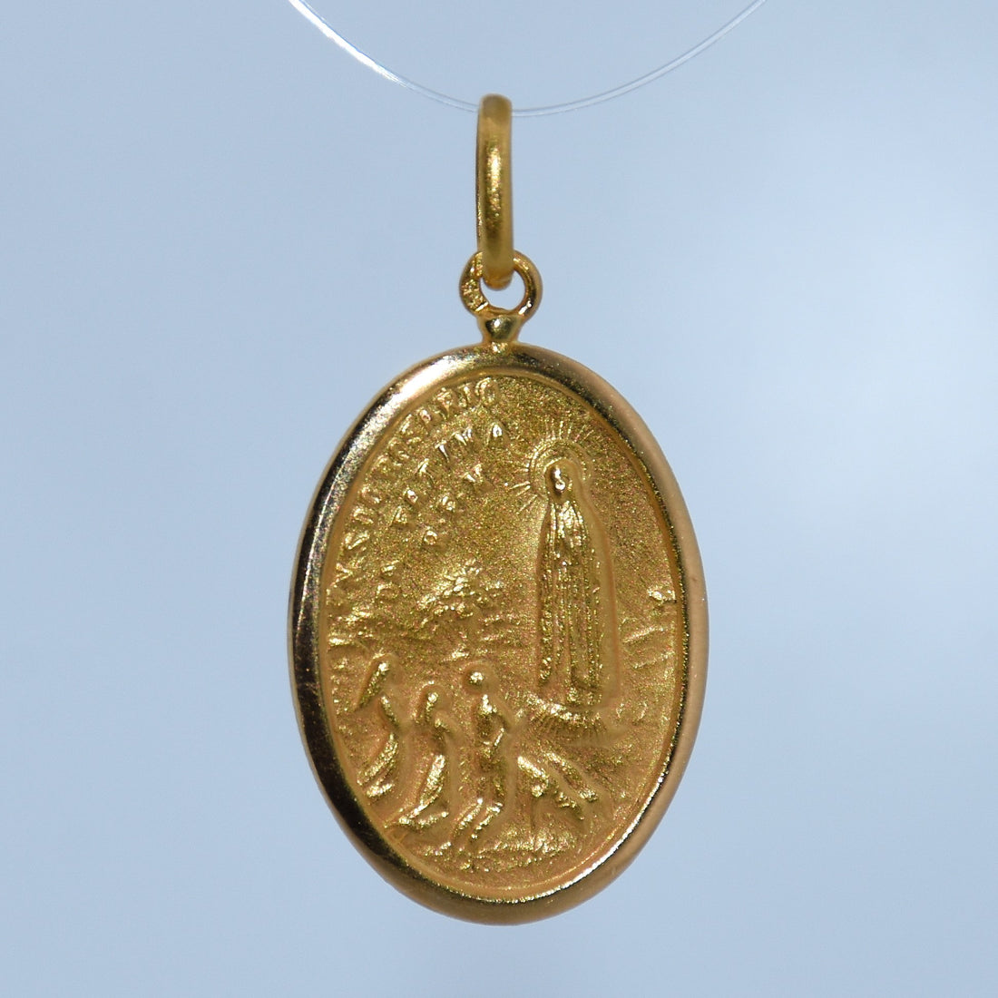 19.2K Portuguese Gold | Traditional Nossa Senhora do Rosário de Fátima (Our Lady of the Rosary of Fatima) Medal Pendant