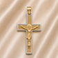 19.2K Portuguese Gold | Two-Tone Crucifix Pendant