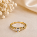 19.2K Portuguese Gold | Vintage Milgrain Marquise Engagement Ring