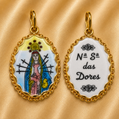 19.2K Portuguese Gold | Vintage Our Lady Of Sorrows Pendant