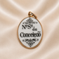 19.2K Portuguese Gold | Vintage Our Lady of the Conception Pendant Back Enamel