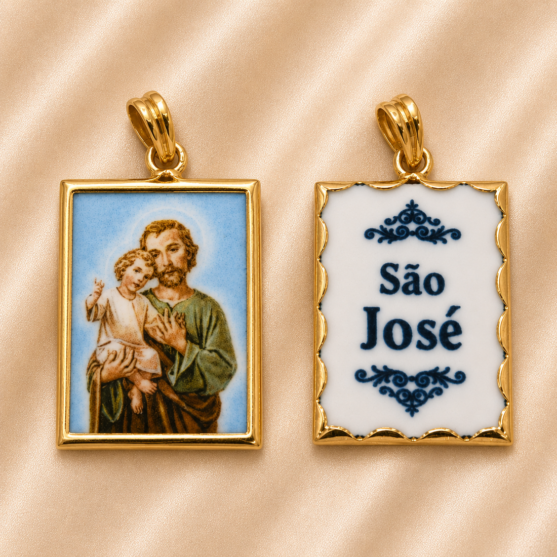 19.2K Portuguese Gold | Vintage Saint Joseph Pendant