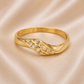 19.2K Portuguese Gold | Vintage Style Swirl Ring Gold Rings CHunky Cute