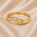 19.2K Portuguese Gold | Vintage Style Swirl Ring Gold Rings CHunky Cute