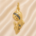 19.2K Portuguese Gold | Virgin Mary Praying Pendant