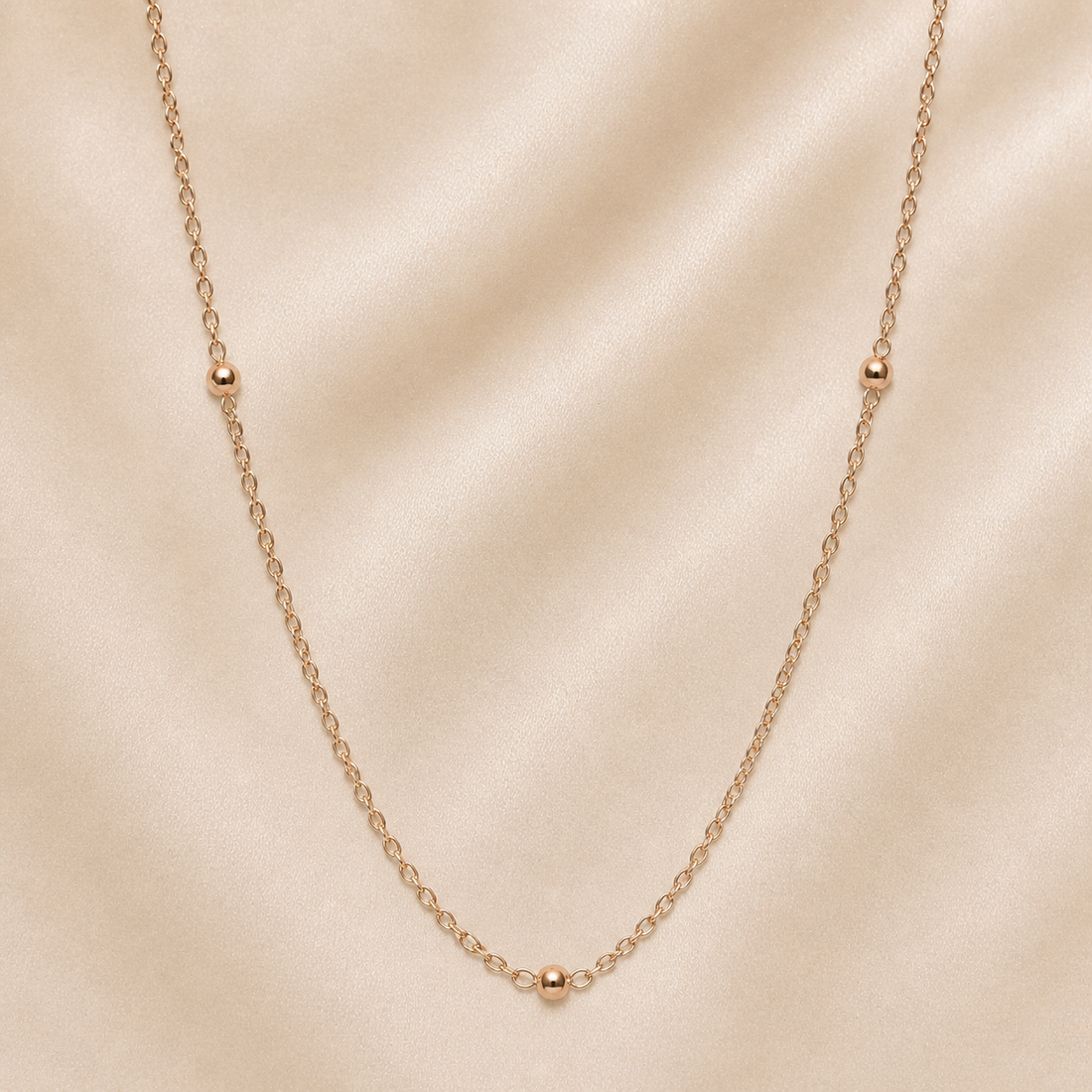 19.2K Portuguese Gold | YG Dainty Ball Necklace