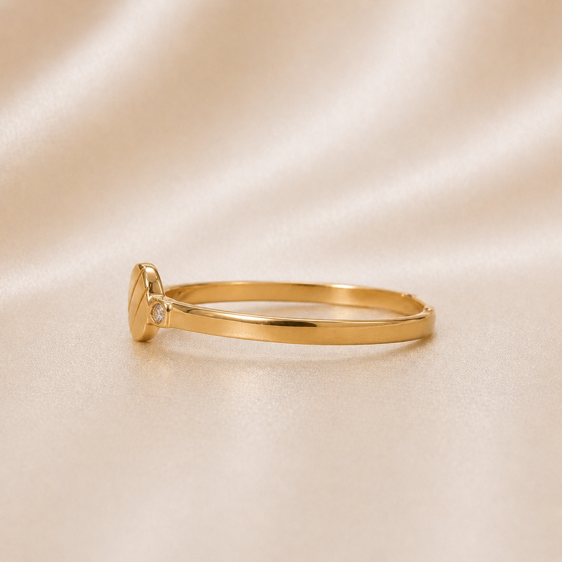19.2K Portuguese Gold | Minimalist Circle Ring signet unisex