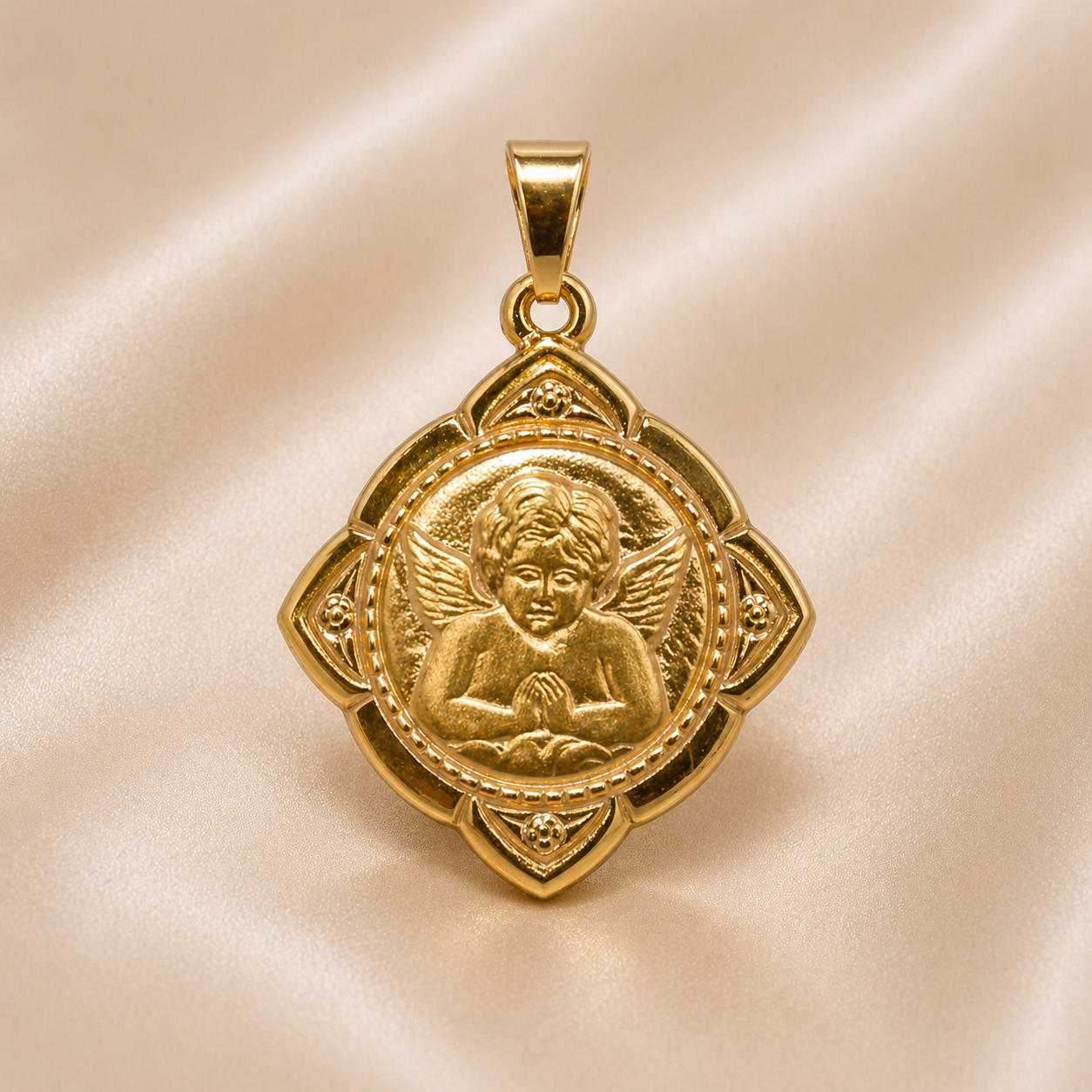 19.2k Portuguese Gold | Praying Cherub Charm