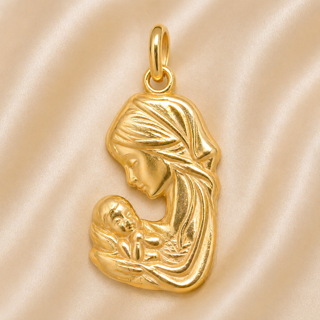 19.2k Portuguese Gold | Virgin Mary Pendant