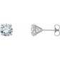 14K Gold | WG 1/3 cttw Natural Round Diamond Stud Solitaire 4 prong Earrings
