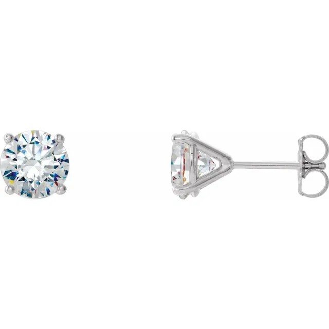 14K Gold | WG 1/3 cttw Natural Round Diamond Stud Solitaire 4 prong Earrings