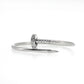 Sterling Silver | Plain CZ Nail Bangle