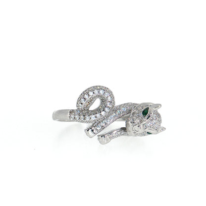 Sterling Silver | CZ Panther Ring