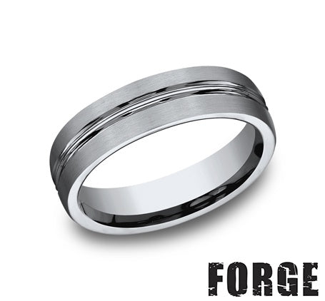 Benchmark 560T10 mens size 10 titanium wedding band brushed finish