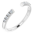 14K Gold | White Gold 1/8 cttw Lab Diamond Flat-End Open Shank