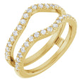 14K Gold | Yellow Gold 1/2 cttw Lab Diamond French-Set Ring Guard