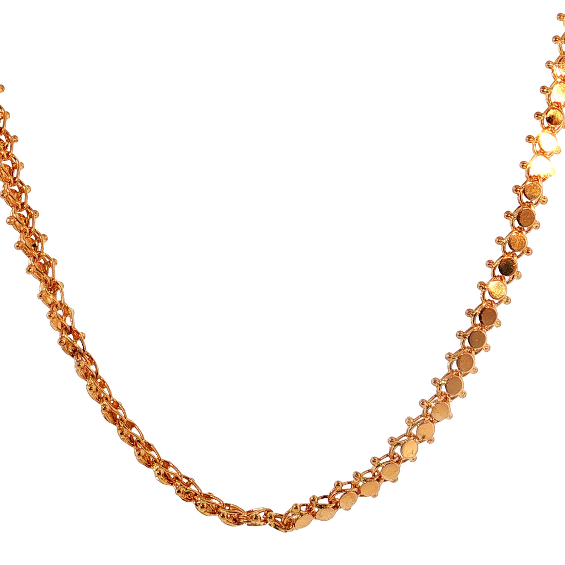 19.2K Portuguese Gold | Honeycomb Link Chain Necklace