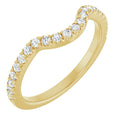 14K Gold | Yellow Gold 1/3 cttw Lab Diamond French-Set Contour Band