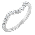 14K Gold | White Gold 1/3 cttw Lab Diamond French Set Contour Band