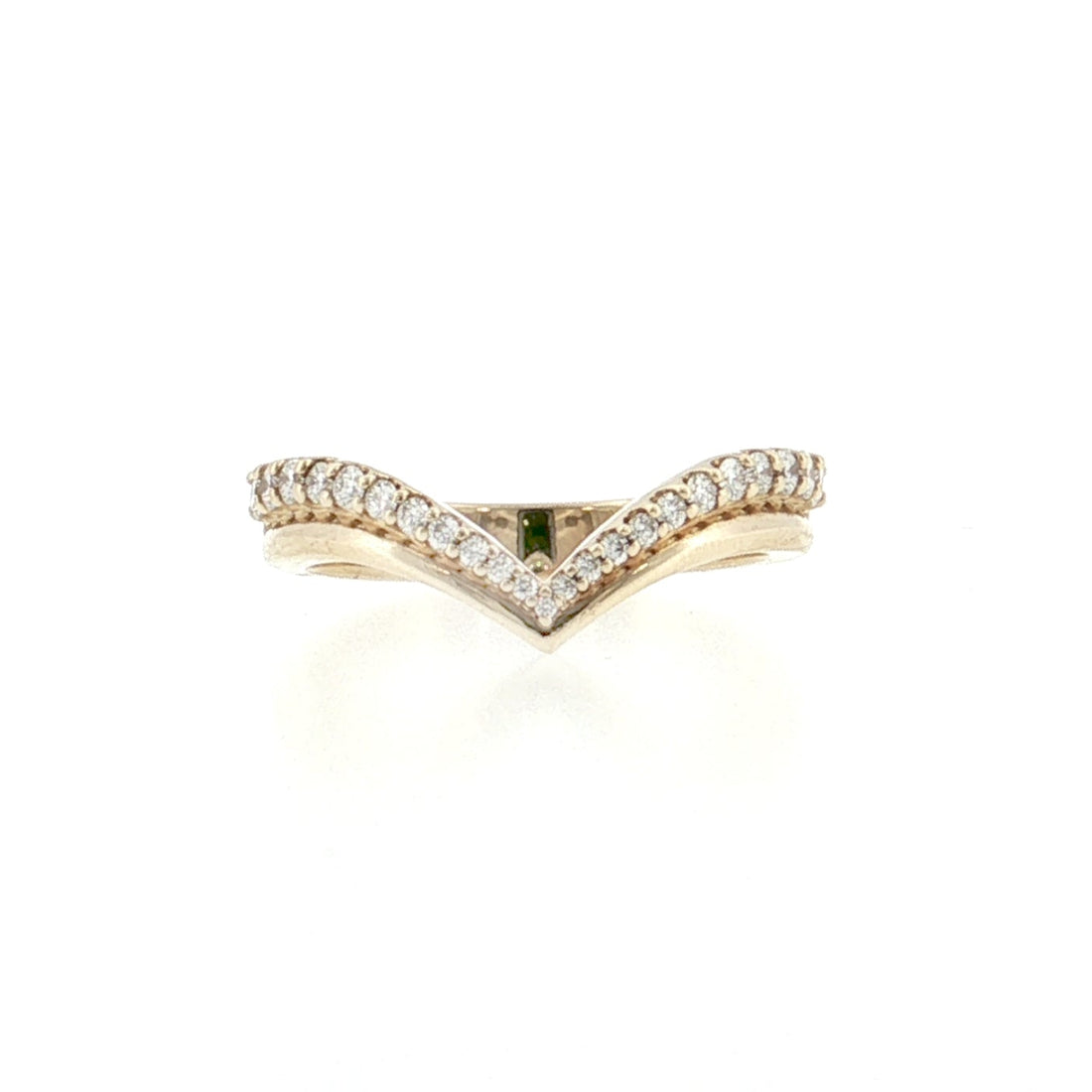 14K Gold | Lab Diamond Wedding Contour Band
