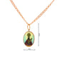 19.2K Portuguese Gold | Porcelain Plain Bezel Santo Cristo (Saint Christ) Pendant