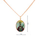 19.2K Portuguese Gold | Porcelain Plain Bezel Santo Cristo (Saint Christ) Pendant