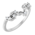 14K Gold | White Gold .06 cttw Lab Diamond Contour Band