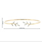14K Gold | Yellow Gold 0.20 cttw Natural Diamond Leaf Bangle Bracelet