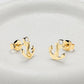 Ocean | Deep Blue 14K Gold Lab Diamond Mini Anchor Stud Earrings