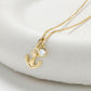 Ocean | Deep Blue 14K Lab Diamond Mini Anchor Necklace