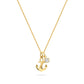 Ocean | Deep Blue 14K Lab Diamond Mini Anchor Necklace