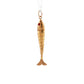 19.2K Portuguese Gold | Flexible Sardine Fish with Red Eyes Charm Pendant