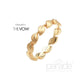 14K Gold | YG Satin Finish Heart Link Wedding/Anniversary 3.1mm Ring
