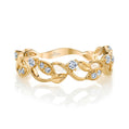 14K Gold | YG Lyria Leaves .21cttw Natural Diamond Wedding Band
