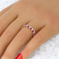 14K Gold | YG Ruby & Diamond .29ct Natural Diamonds .54 Natural Ruby Wedding/Anniversary Band