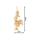 19.2K Portuguese Gold | Tiny Rooster in Flight Rooster (Galo de Barcelos) Charm